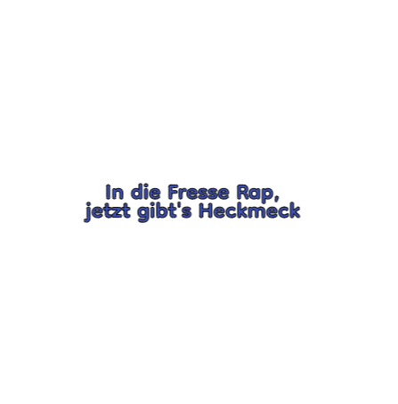 In die Fresse Rap, jetzt gibt's Heckmeck - Sticker